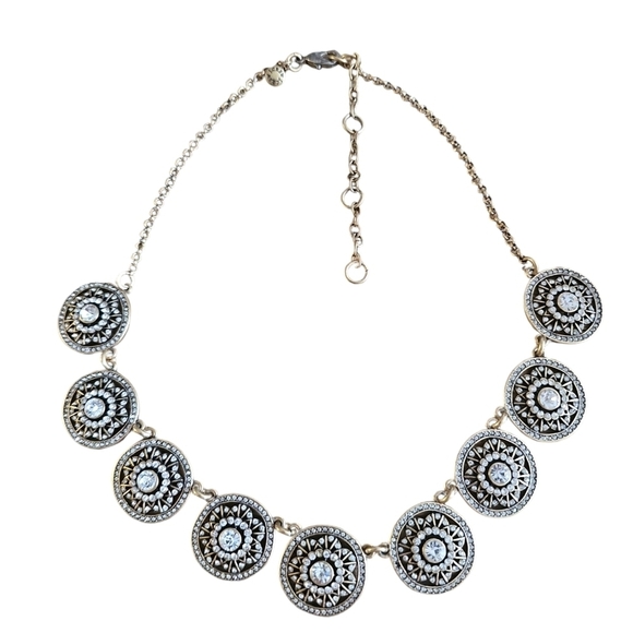 J Crew Gold Medallion Statement Necklace - Picture 4 of 4